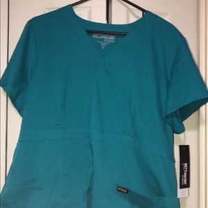 Greys anatomy scrub top teal